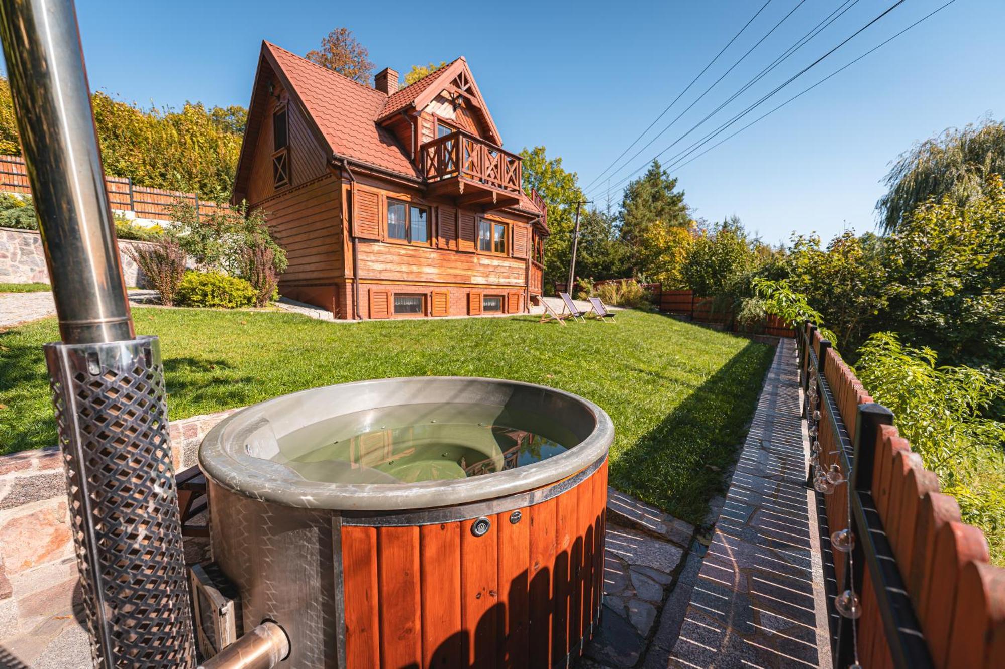Bug Na Skarpie - Domek Wypoczynkowy Z Jacuzzi I Kominkiem Дрохичин Экстерьер фото